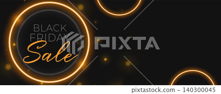 shiny black friday sale banner with golden neon frame shiny black friday sale banner with golden neon frame 140300045