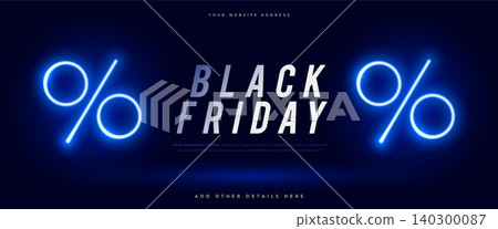 modern black friday discount offer banner with glowing percent sign modern black friday discount offer banner with glowing percent sign 140300087