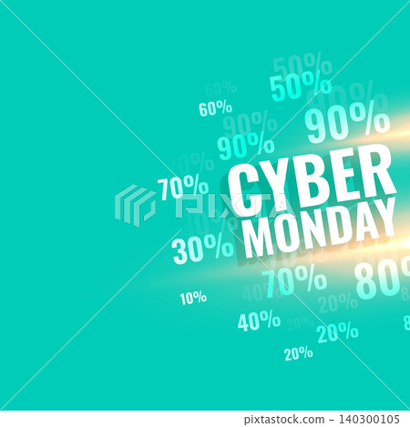 Cyber monday sale with discount offers background vector illustration Cyber monday sale with discount offers background vector illustration 140300105