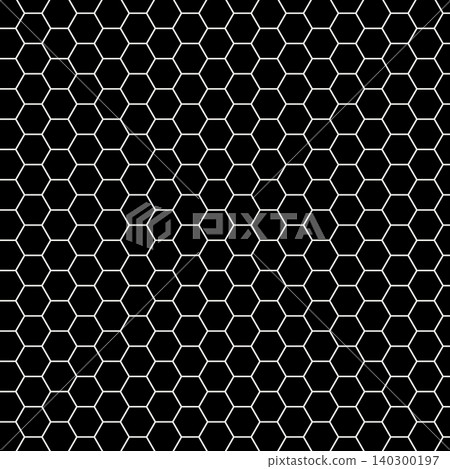 Hexagonal cell grid seamless pattern, background, wallpaper, apparel. Mosquito lace. Honeycomb white mesh, fish net backdrop. Mosquito net, bee comb grid endless texture. Speaker grille simple pattern Hexagonal cell grid seamless pattern, background, wallpaper, apparel. Mosquito lace. Honeycomb white mesh, fish net backdrop. Mosquito net, bee comb grid endless texture. Speaker grille simple pattern 140300197