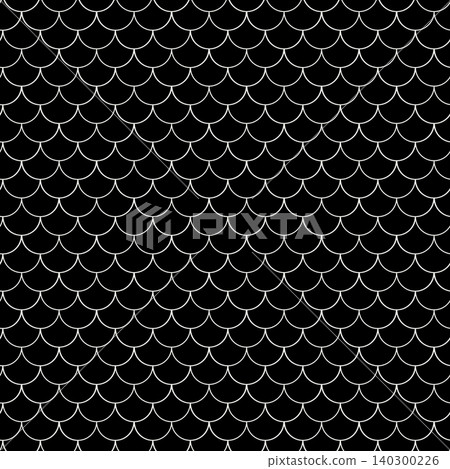 Fish scale pattern. Mermaid tail white line seamless pattern. Fish, snake skin endless texture. Mermaid, dragon, snake scales background. Water wave, roof tiles. Japanese minimal ornament wallpaper Fish scale pattern. Mermaid tail white line seamless pattern. Fish, snake skin endless texture. Mermaid, dragon, snake scales background. Water wave, roof tiles. Japanese minimal ornament wallpaper 140300226