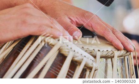 Hands playing tabla drum, traditional Indian music performance at India Day in Moscow Hands playing tabla drum, traditional Indian music performance at India Day in Moscow 140300320
