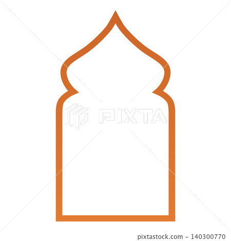 Golden Ramadan interior decorative arch frame, vintage traditional Islamic Arabic mosque window oriental vector design Golden Ramadan interior decorative arch frame, vintage traditional Islamic Arabic mosque window oriental vector design 140300770