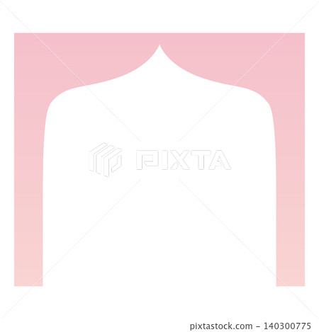 Traditional Islamic gate oriental style, vector pink Ramadan decorative arch frame, vintage Arabic mosque interior Traditional Islamic gate oriental style, vector pink Ramadan decorative arch frame, vintage Arabic mosque interior 140300775