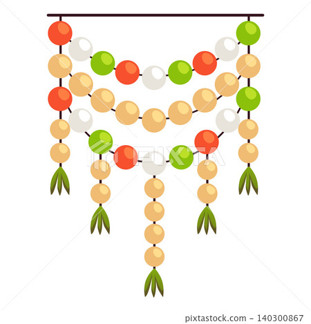 Traditional Indian wall decoration or garland for a doorway, known as bandarwar or toran, Happy Diwali festivals Traditional Indian wall decoration or garland for a doorway, known as bandarwar or toran, Happy Diwali festivals 140300867