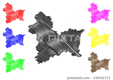 Linz-Land district (Republic of Austria or osterreich, Upper Austria or Oberosterreich state) map vector illustration, scribble sketch Bezirk Linz Land map Linz-Land district (Republic of Austria or osterreich, Upper Austria or Oberosterreich state) map vector illustration, scribble sketch Bezirk Linz Land map 140302172