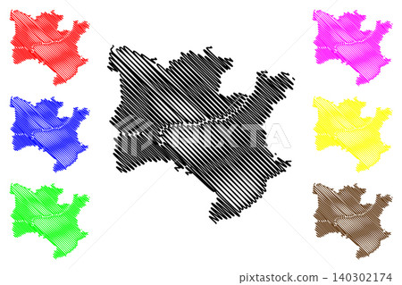 Melk district (Republic of Austria or osterreich, Lower Austria or Niederosterreich state) map vector illustration, scribble sketch Bezirk Melk map Melk district (Republic of Austria or osterreich, Lower Austria or Niederosterreich state) map vector illustration, scribble sketch Bezirk Melk map 140302174