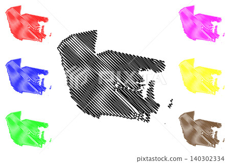 Rust city and district (Republic of Austria or osterreich, Burgenland state) map vector illustration, scribble sketch map Rust city and district (Republic of Austria or osterreich, Burgenland state) map vector illustration, scribble sketch map 140302334