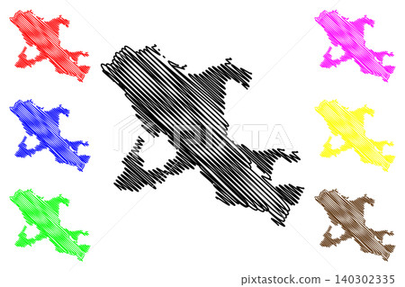 Salzburg-Umgebung district (Republic of Austria or osterreich, Salzburg state) map vector illustration, scribble sketch Bezirk Salzburg-Umgebung or Flachgau map Salzburg-Umgebung district (Republic of Austria or osterreich, Salzburg state) map vector illustration, scribble sketch Bezirk Salzburg-Umgebung or Flachgau map 140302335