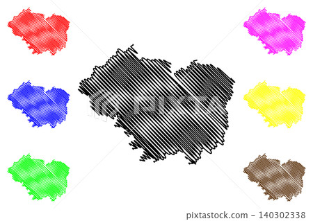 Sankt Veit an der Glan district (Republic of Austria or osterreich, Carinthia or Karnten state) map vector illustration, scribble sketch map Sankt Veit an der Glan district (Republic of Austria or osterreich, Carinthia or Karnten state) map vector illustration, scribble sketch map 140302338