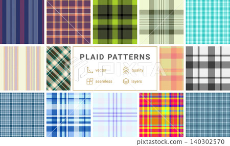 Plaid set built for social media visuals. Crafting tartan backgrounds enhance posts, ads, and online shop previews. Vector flexibility fits formats. Plaid set built for social media visuals. Crafting tartan backgrounds enhance posts, ads, and online shop previews. Vector flexibility fits formats. 140302570