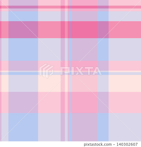 Xmas plaid textile background, mat pattern check vector. Kind seamless fabric tartan texture in light and pink colors. Xmas plaid textile background, mat pattern check vector. Kind seamless fabric tartan texture in light and pink colors. 140302607