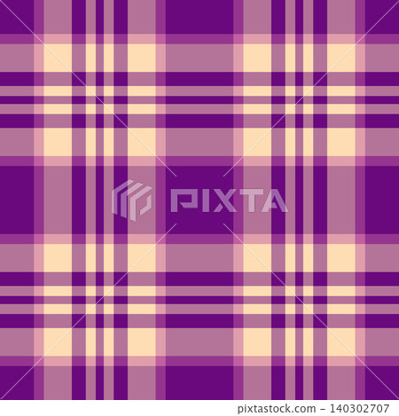 Argyle tartan check fabric, scratched pattern texture plaid. Table cloth textile seamless background vector in pink and purple colors. Argyle tartan check fabric, scratched pattern texture plaid. Table cloth textile seamless background vector in pink and purple colors. 140302707