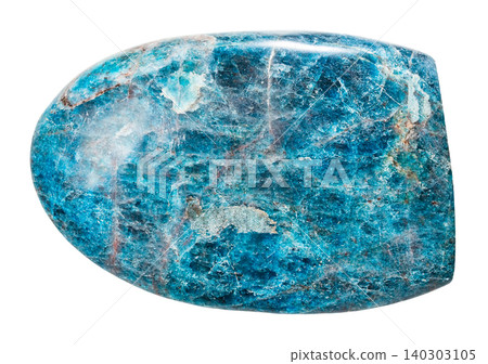 polished piece of blue apatite rock cutout polished piece of blue apatite rock cutout 140303105