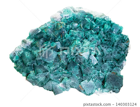raw cluster of green fluorite crystals rock cutout raw cluster of green fluorite crystals rock cutout 140303124