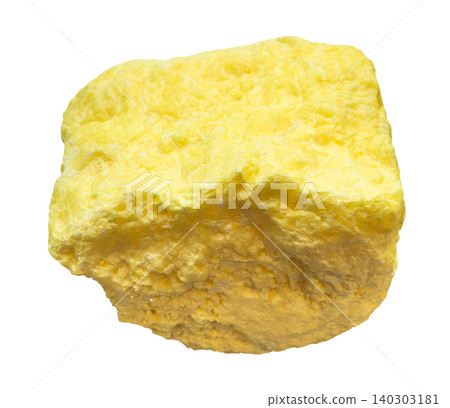 raw nugget of yellow sulfur rock cutout raw nugget of yellow sulfur rock cutout 140303181