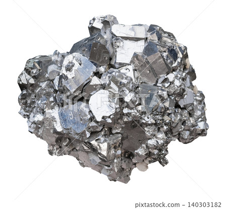 raw piece of crystalline galena rock cutout 140303182