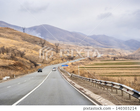 highway between Spitak town and Vanadzor city 140303214