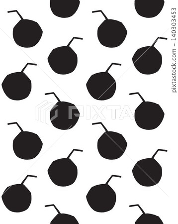 Vector seamless pattern of young coconut 140303453