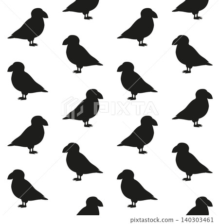 Vector seamless pattern of puffin bird Vector seamless pattern of puffin bird 140303461