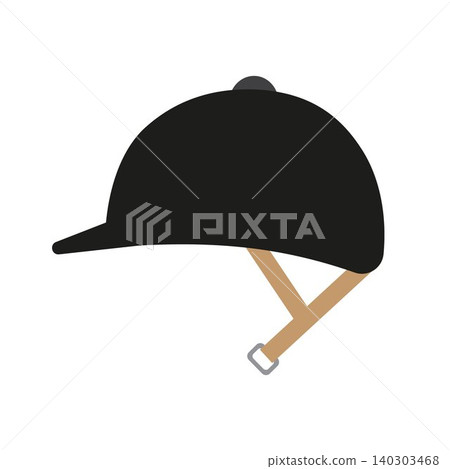 Vector flat horse riding helmet Vector flat horse riding helmet 140303468