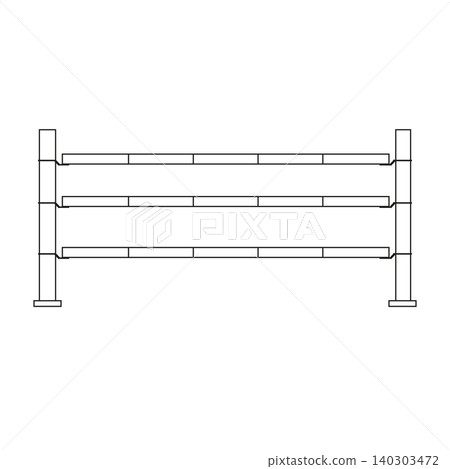 Vector flat horse show jumping obstacle Vector flat horse show jumping obstacle 140303472