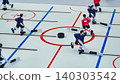 Tabletop Hockey Game with Players in Action 140303542