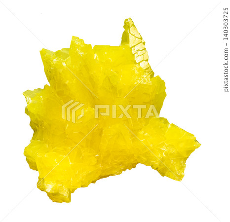 raw yellow crystalline sulfur rock cutout raw yellow crystalline sulfur rock cutout 140303725