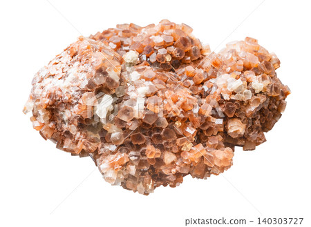 raw druse of brown aragonite rock cutout 140303727