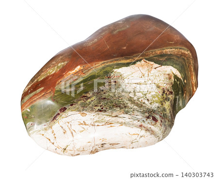 polished piece of polychrome jasper rock cutout polished piece of polychrome jasper rock cutout 140303743