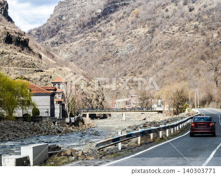 M6 highway along Debed river in Lori, Armenia M6 highway along Debed river in Lori, Armenia 140303771