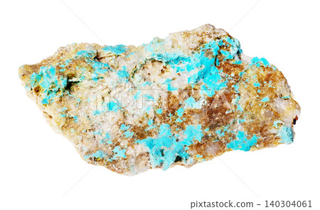 rough piece of armenian turquoise on rock cutout rough piece of armenian turquoise on rock cutout 140304061