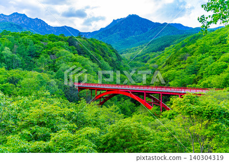 (山梨縣)黃昏時分的八嶽山脈,東澤橋 (山梨縣)黃昏時分的八嶽山脈,東澤橋 140304319