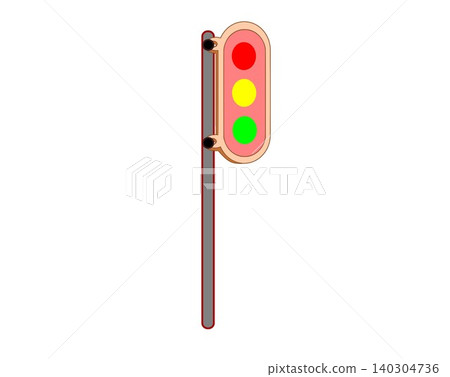 Traffic light icon illustration with pole vector Traffic light icon illustration with pole vector 140304736