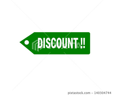 discount icon sticker realistic design on paper  140304744