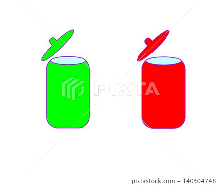 Green and Red Trash Can Vector Illustration with Open Lid Isolated on White Background Green and Red Trash Can Vector Illustration with Open Lid Isolated on White Background 140304748