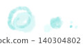 A banner texture featuring watercolor-like polka dot rings in shades of light blue and light green. 140304802