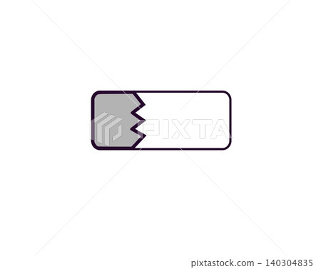 Rubber eraser icon illustration isolated on white background Rubber eraser icon illustration isolated on white background 140304835