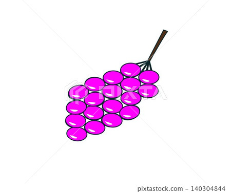 Fresh purple grapes bunch vector illustration on isolated white background Fresh purple grapes bunch vector illustration on isolated white background 140304844