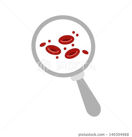 anemia red blood cells magnifying glass anemia red blood cells magnifying glass 140304988