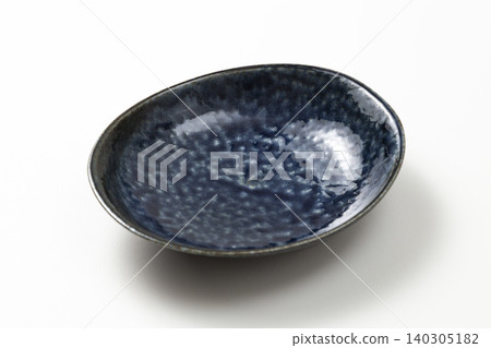 Mino ware plate on a white background Mino ware plate on a white background 140305182