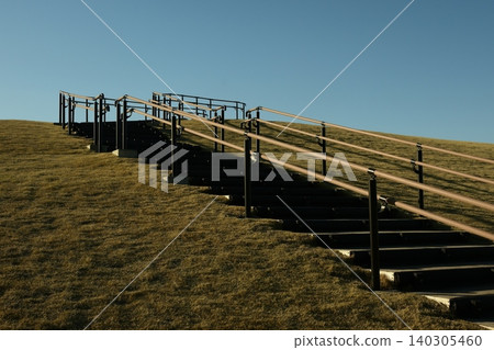 Grassy hill at Soga Sports Park, Chiba City, Chiba Prefecture Grassy hill at Soga Sports Park, Chiba City, Chiba Prefecture 140305460