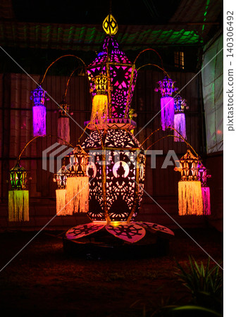 Vesak lanterns, Colorful rotating lanterns display during the Vesak festival in Sri Lanka Vesak lanterns, Colorful rotating lanterns display during the Vesak festival in Sri Lanka 140306492
