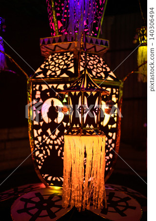 Vesak lanterns, Colorful rotating lanterns display during the Vesak festival in Sri Lanka Vesak lanterns, Colorful rotating lanterns display during the Vesak festival in Sri Lanka 140306494