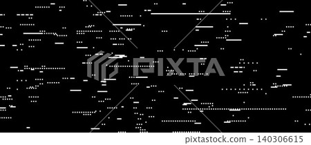 Static noise texture background. Glitch vhs pixel wallpaper. Bad television signal screen concept. Random rippled video tape overlay. Image distorted distressed interference backdrop effect. Vector 140306615