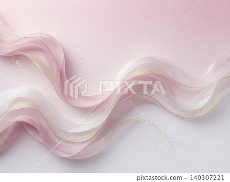A Japanese-style background featuring smooth waves in cherry blossom pink and champagne gold, and gold flakes. A Japanese-style background featuring smooth waves in cherry blossom pink and champagne gold, and gold flakes. 140307221