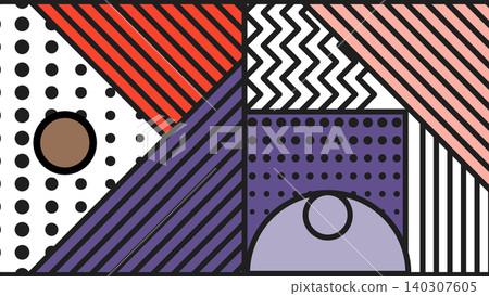 Graphic Memphis Pattern Design Background Graphic Memphis Pattern Design Background 140307605