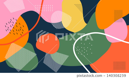 Vibrant Organic Abstract Design Background Vibrant Organic Abstract Design Background 140308239