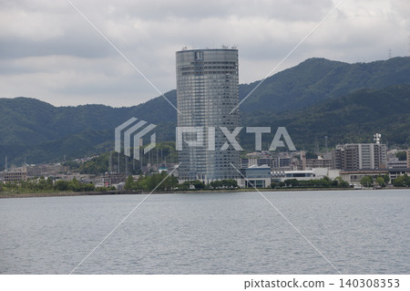 Otsu Prince Hotel as seen from a sightseeing boat Otsu Prince Hotel as seen from a sightseeing boat 140308353