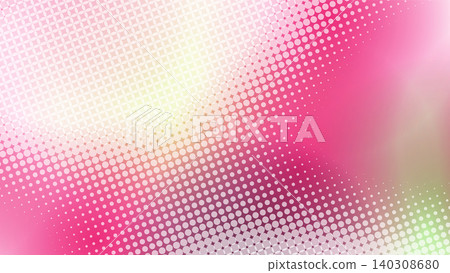 充滿活力的粉紅色和綠色波點抽象背景設計 140308680